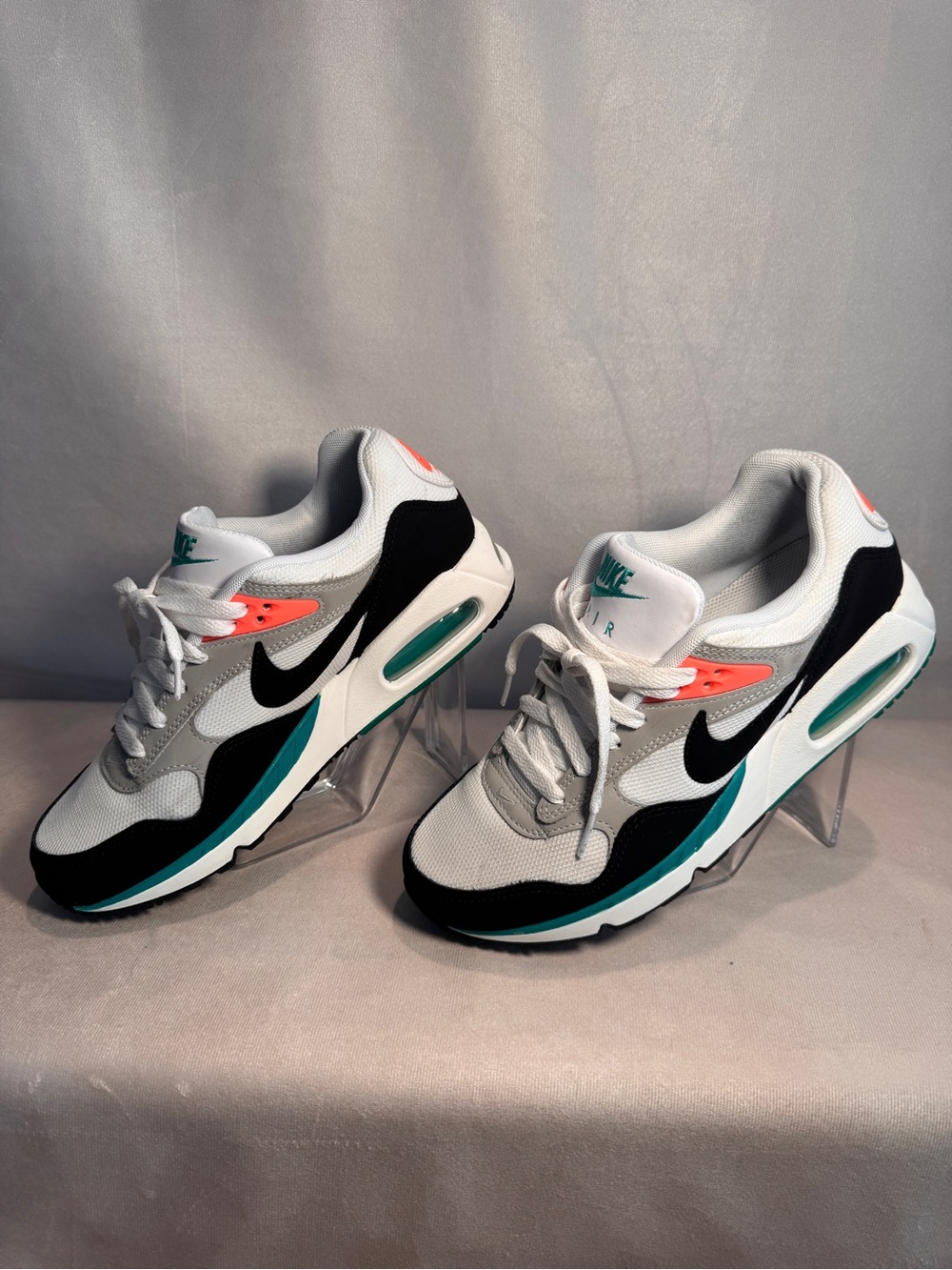 Nike Women’s Sneakers in White, Black, Gray, Teal & Coral - Picture 5 of 9